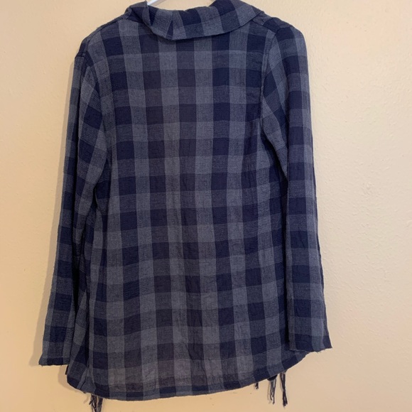 Plaid fringe cardigan - Picture 6 of 8